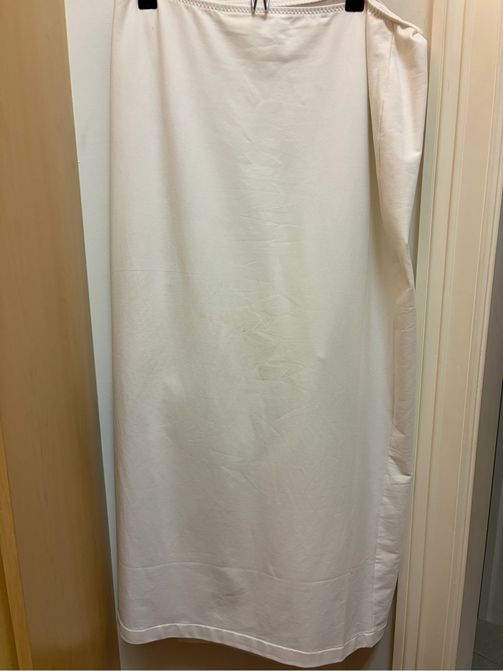 Norma Kamali White Maxi Pencil Skirt Slit On Side Size L/36
